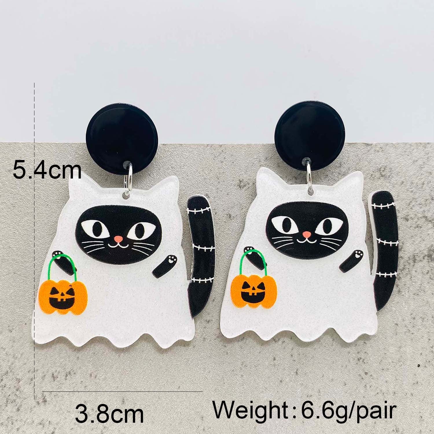 Wholesale Halloween Earrings Cat Ghost Pumpkin Strawberry Eyeball Acrylic Earrings ACC-ES-ChenY016