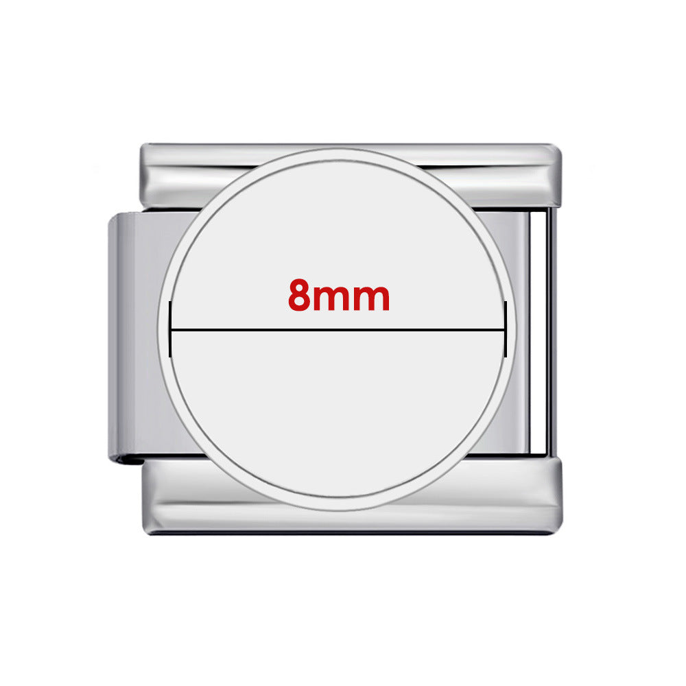 Wholesale Italian Module Bracelet Block Elastic ing Titanium Steel Strap Italian Charm