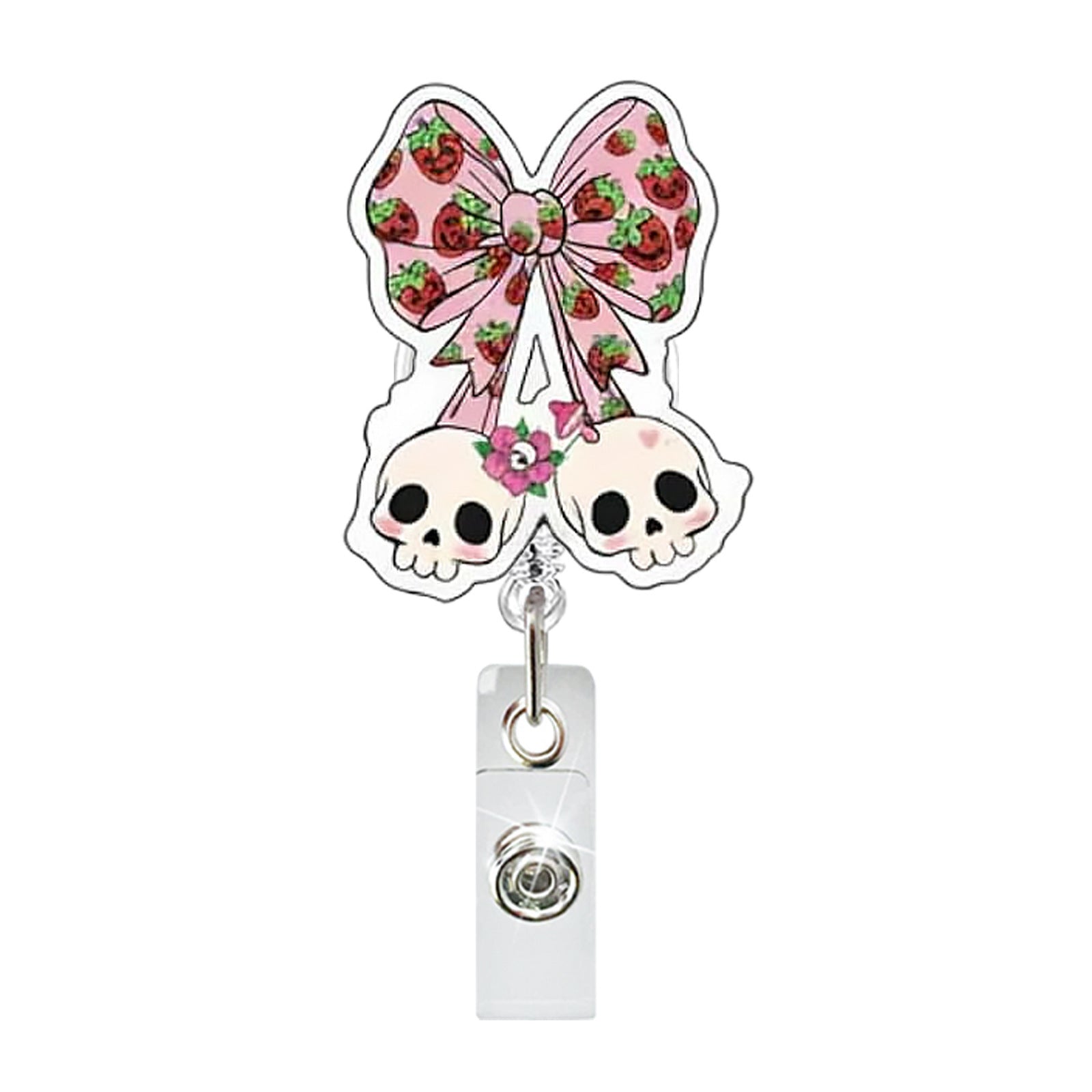 Wholesale Summer Holiday Ghost Skull Retractable Badge Reel,  Fashion Accessory for Everyday Use