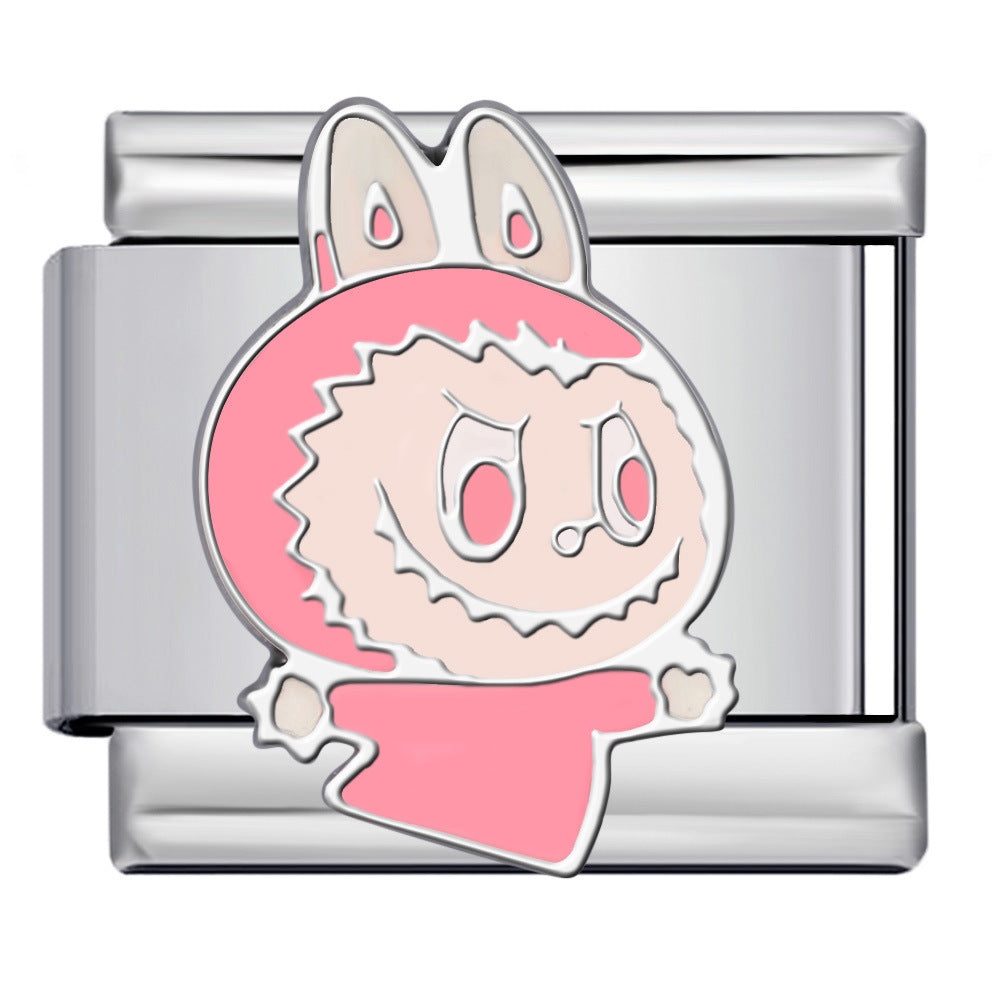 Wholesale 2pcs/pack  Italian Charm Bracelet 9mm DIY Splicing Anime Cute Cartoon Stainless Steel Composable Bracelet