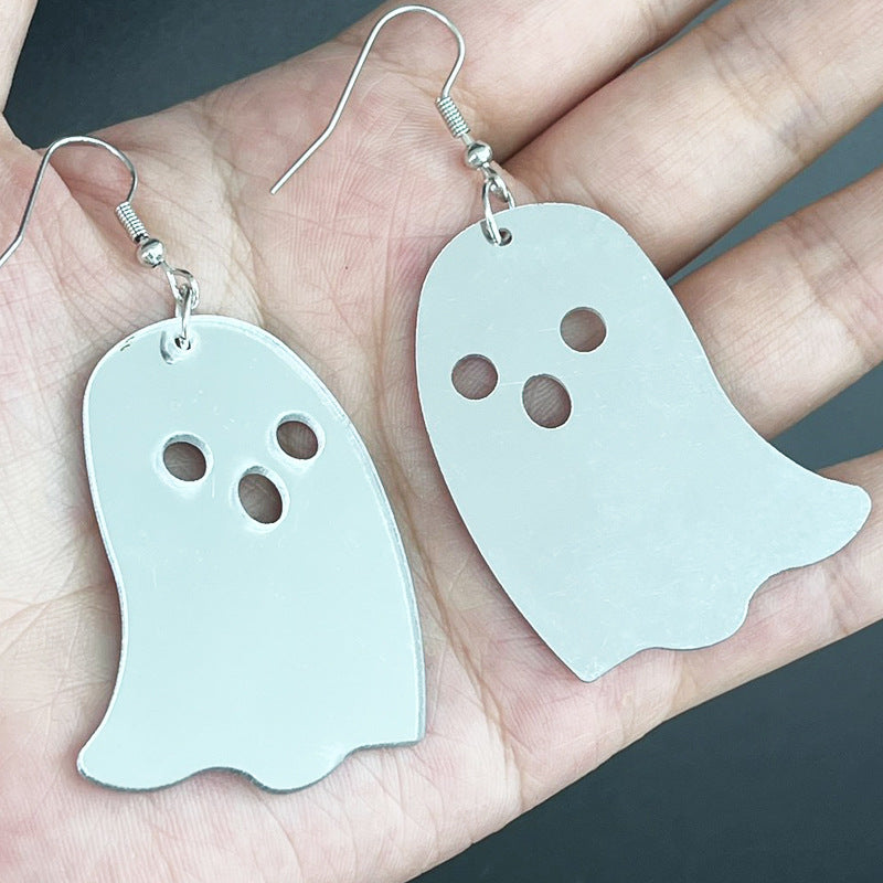 Wholesale 2 Pairs/pack Halloween Shiny Crown Skull Cherry Acrylic Earrings ACC-ES-HY143