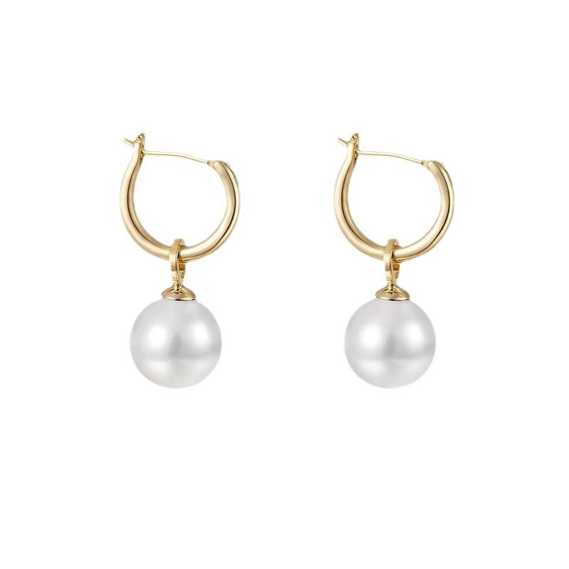 Wholesale Pearl  Buckle Women's Light Luxury  Earrings