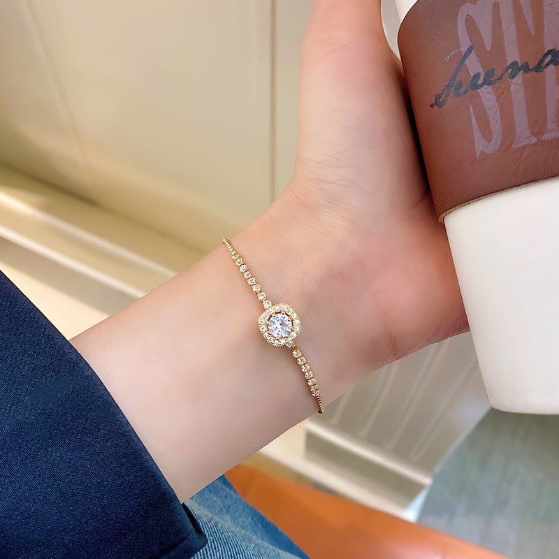 Wholesale Silver Zircon Pearl Alloy Bracelet ACC-BT-Sengw003