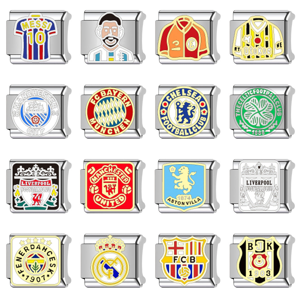 Wholesale   Italian Charm Bracelet 9mm DIY  football  Creative Stainless Steel Composable Bracelet ACCVIP