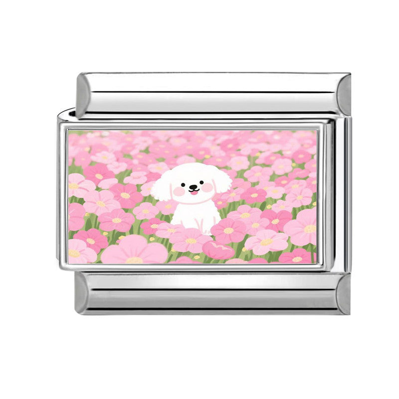 Wholesale 9mm Italian Charm Starter Bracelets DIY Cute Pet Series Stainless Steel Composable Bracelet