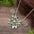 Wholesale  Enamel Hollow Sunflower Earrings Long Pendant suit Long Necklace