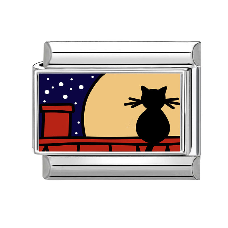 Wholesale Land Animal Italian Charms DIY pets Single Section Creative Stainless Steel Composable Bracelet