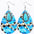 Wholesale Western Denim style Aztec wind drop-shaped leather earrings