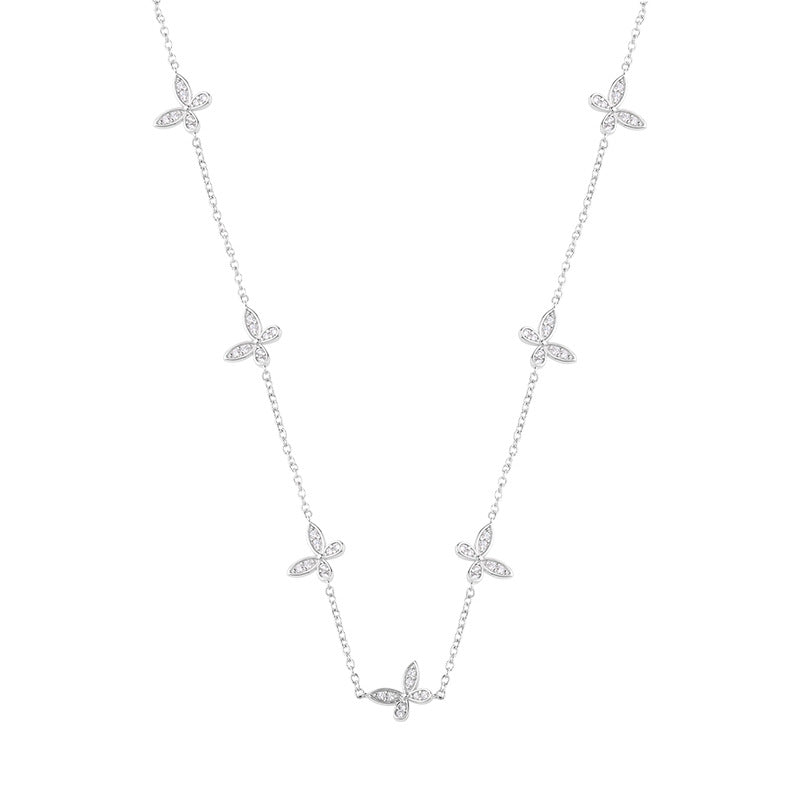 Wholesale 11 butterfly necklace light luxury high-grade necklace