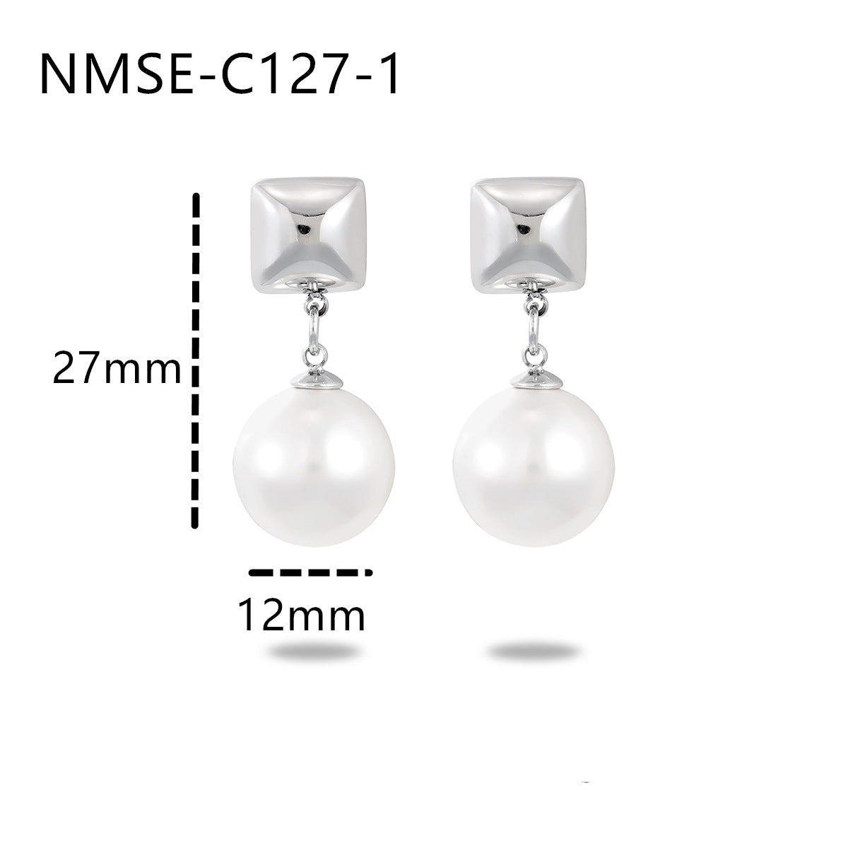 Wholesale  Light Luxury Gold Pearl Stainless Steel Earrings