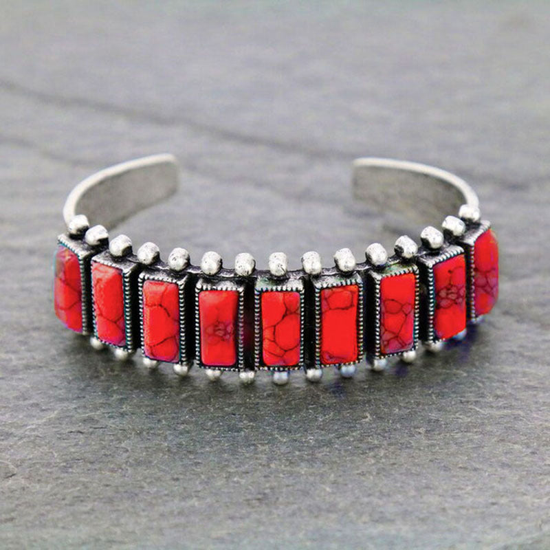 Wholesale Natural Open Bangle Bracelet  Bohemian Floral Pattern Hand Wrist Ornament