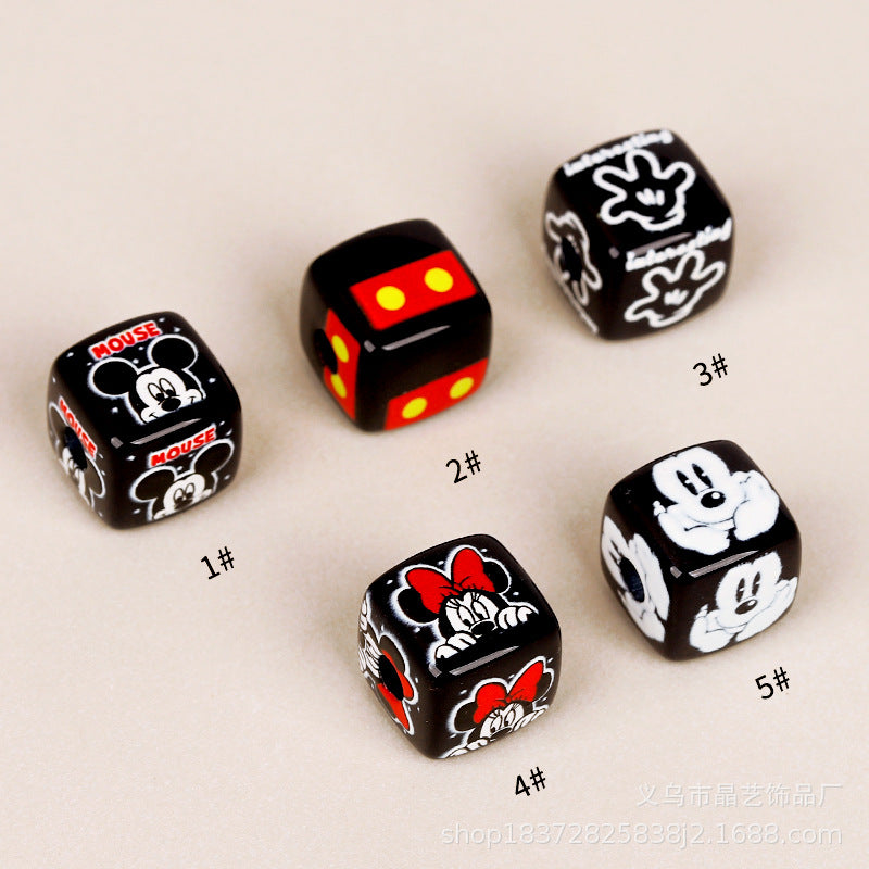 Wholesale random 10pcs  Cartoon Black  Focal Beads DIY Bead Accessories ACCVIP