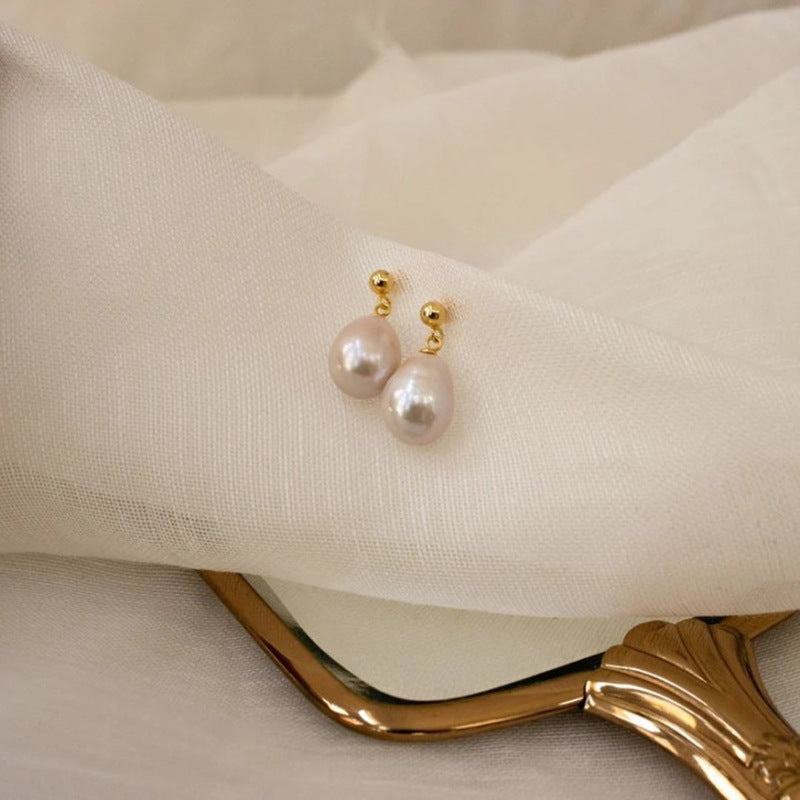 Wholesale  Elegant Drop Natural Pearl Earrings
