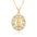 Wholesale zirconium inlaid necklace  gold plated Virgin Mary pendant necklace