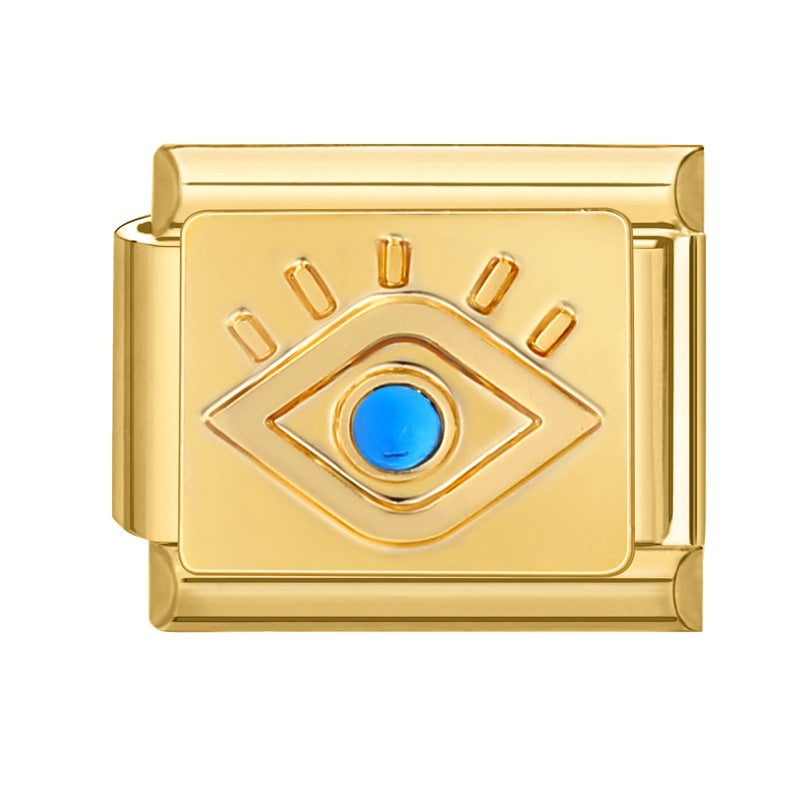 Wholesale Italian charm bracelet 9 facial mask DIY splicing removable stainless steel com posable bracelet