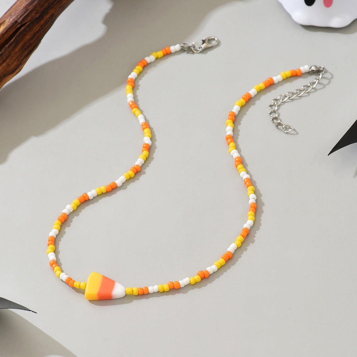 Wholesale Cute  Candy Corn Beaded Necklace