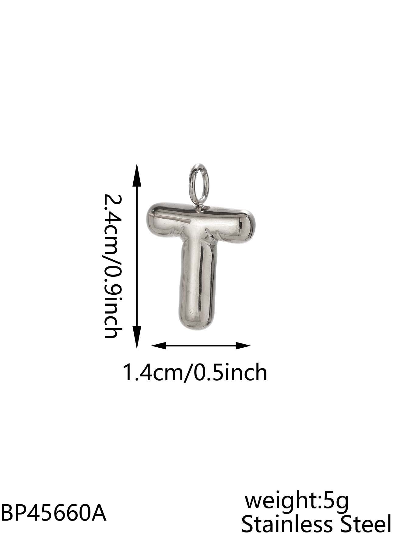 Wholesale Stainless steel bubble 26 letter pendant