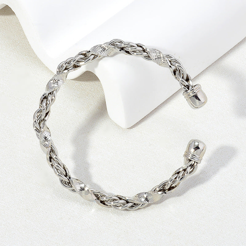 Wholesale Twist Frosted Open Bracelet ACC-BT-MoCai001