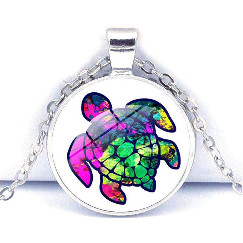 Wholesale Colored Turtle Time Gem Necklace ACC-NE-JiaYun002