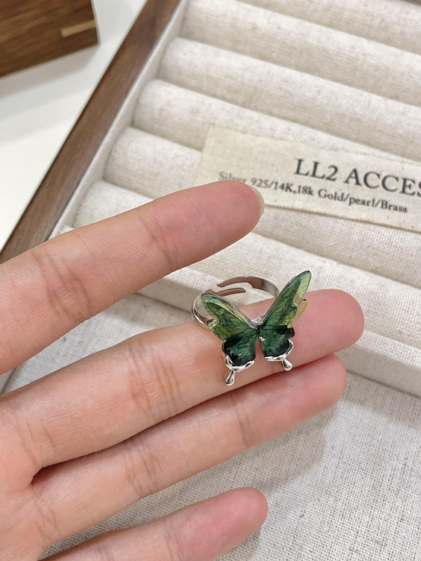 Wholesale Mambo Style Three-dimensional Butterfly Ring