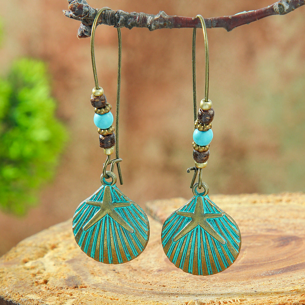 Wholesale Bohemian Green Forest Earrings Set,  Zinc Alloy Ethnic Style