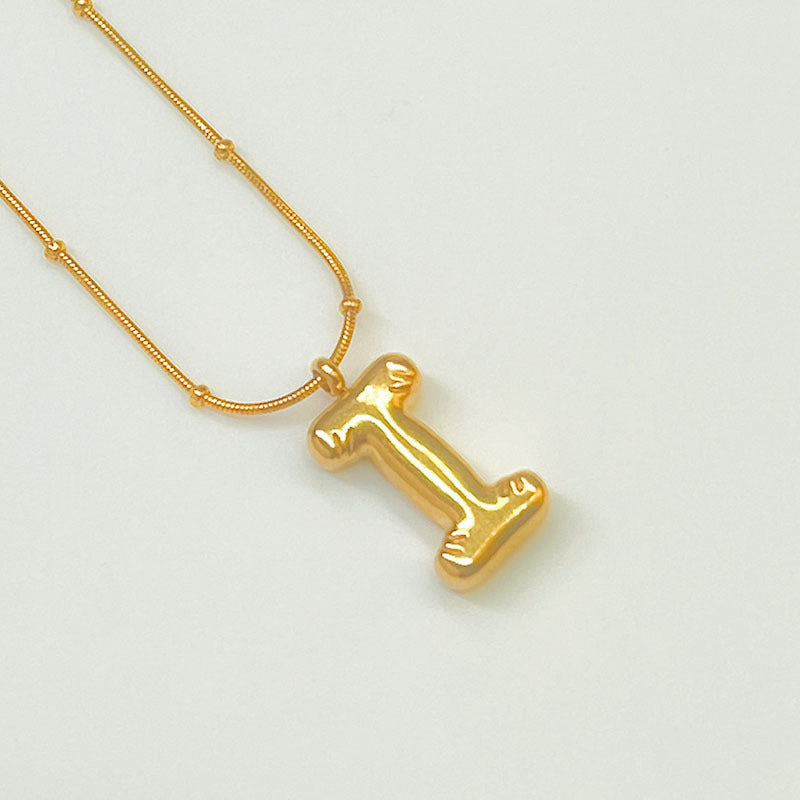 Wholesale Stainless Steel 18K Gold Plated Letter Necklaces ACC-NE-YuHui001