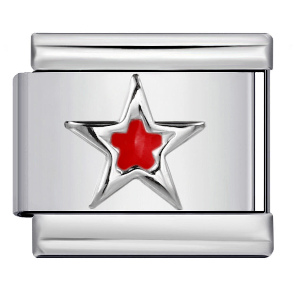 Wholesale 9mm Italian Charm Starter Bracelets DIY square Single Section Creative Stainless Steel Composable Bracelet