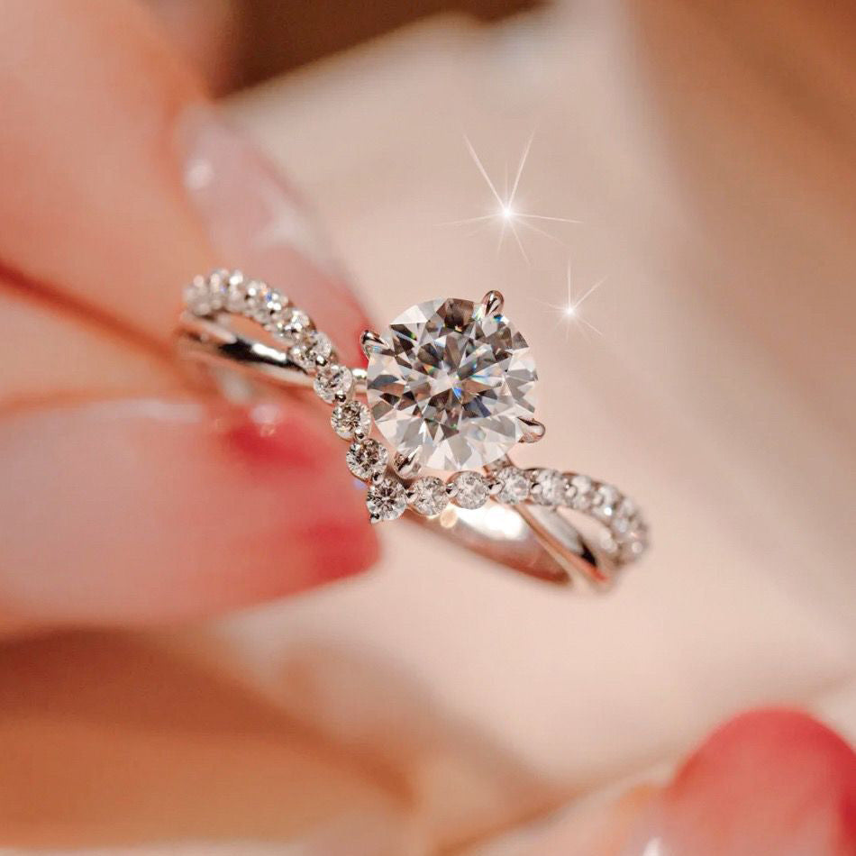 Wholesale s925 Silver Crowned Couple Ring