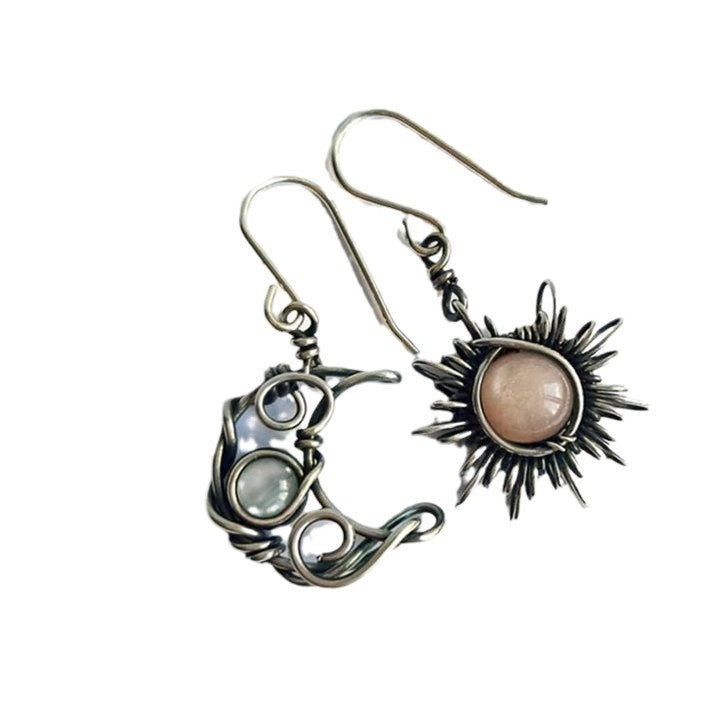 Wholesale  Bohemian Style Vintage Sun Moon Earrings