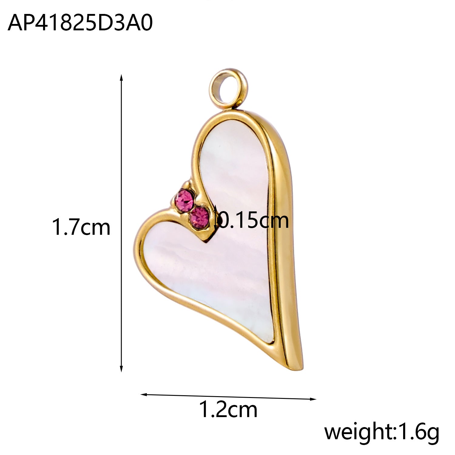 Wholesale Stainless steel retro geometric love flower peach heart pendant