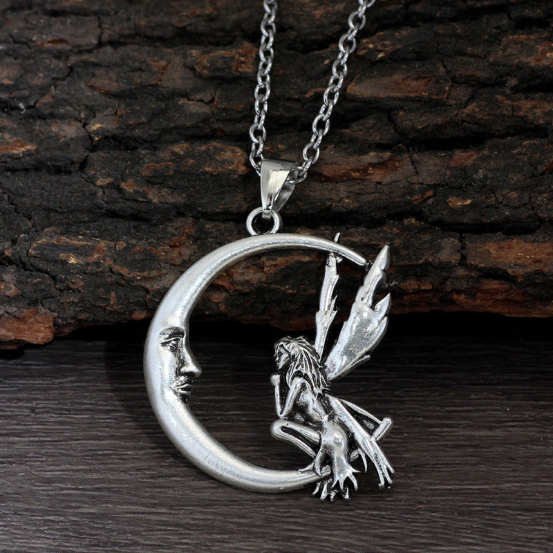 Wholesale Zinc Alloy Electroplated Angel Pendant Necklace And Earrings Set Trendy Women S Jewelry For Party Gift