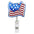 Wholesale Acrylic Glitter Independence Day Badge Reels Keychains
