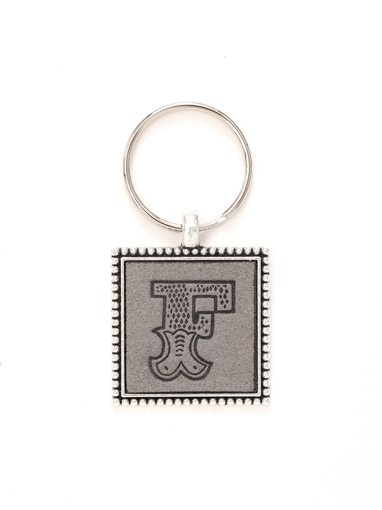 Wholesale 26 Letters Leather Embossed Keychain