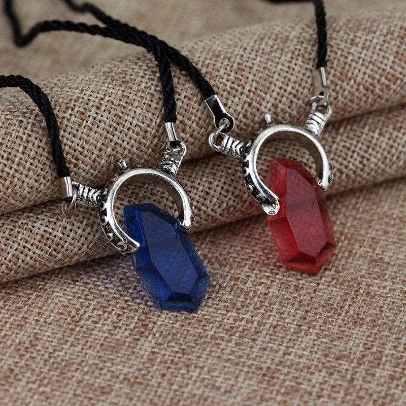 Wholesale Devil' s Cry Alloy  Stone Resin Pendant Necklace