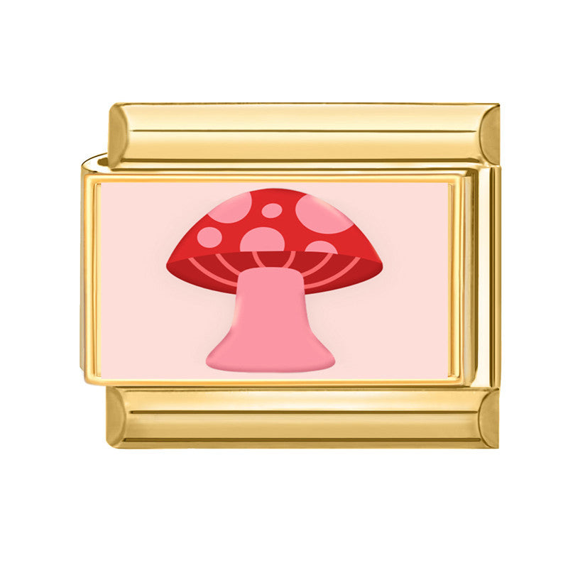 Wholesale Italian Charm Bracelet 9mm DIY Splicing Rose Pink Series Stainless Steel Composable Bracelet