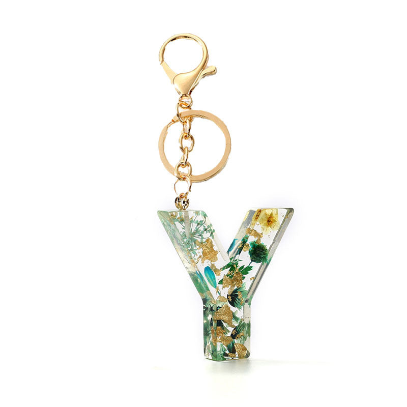 Wholesale Resin English letter keychain