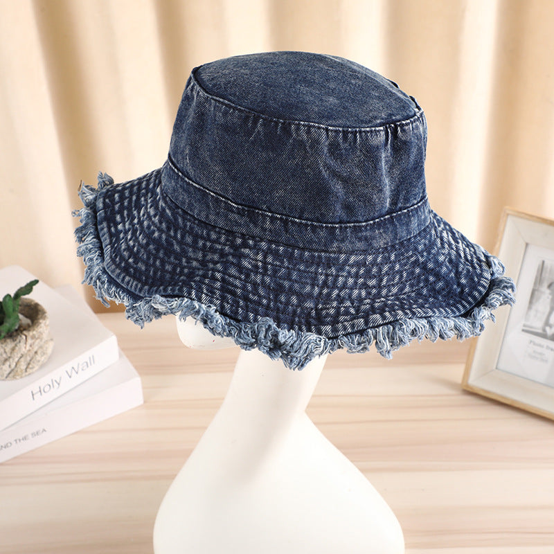 Wholesale Retro contrast color denim bucket hat