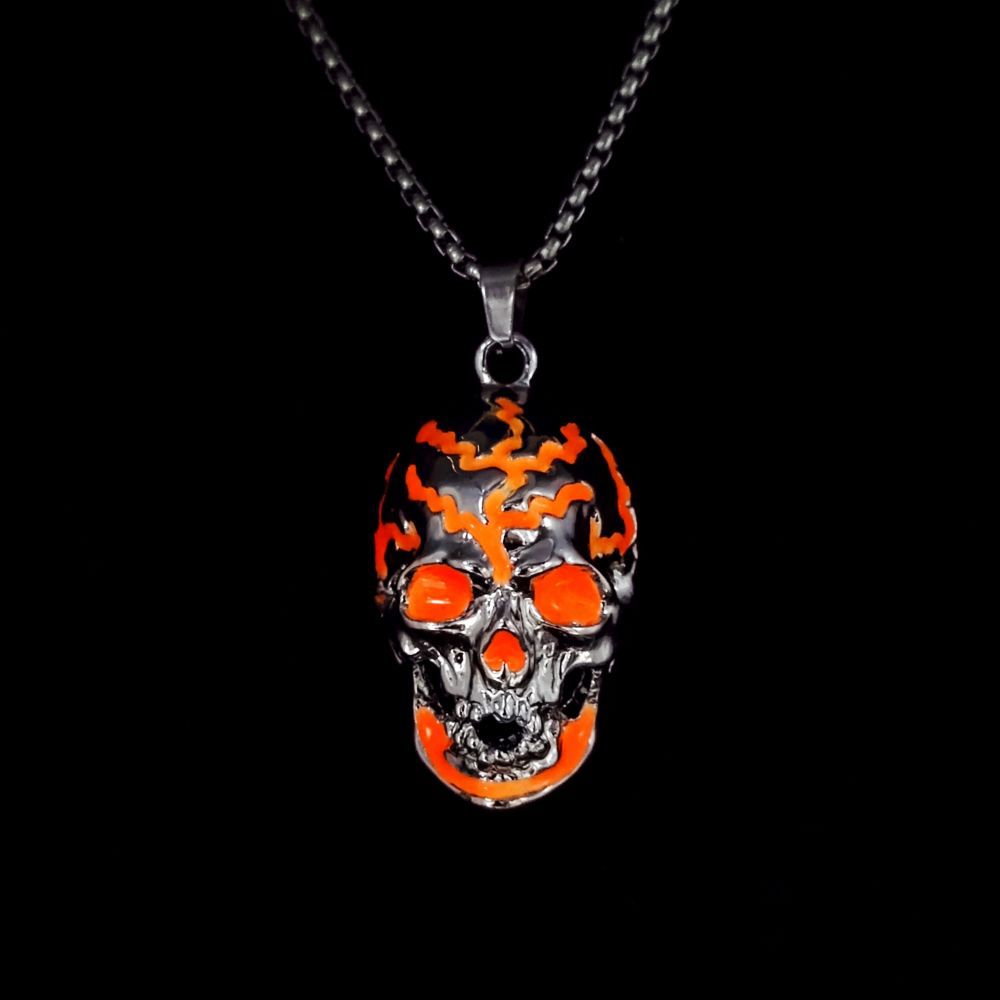 Wholesale  Halloween Long Luminous Necklace  Skull  Necklace