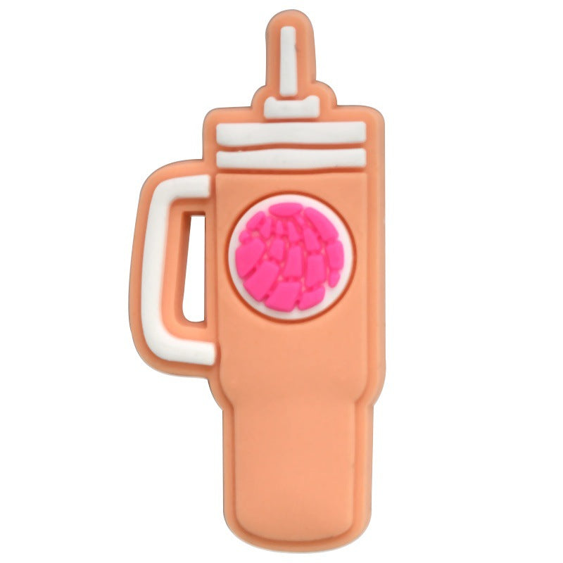 Wholesale  Random 100pcs Love-themed Water Bottle PVC Soft Rubber Shoe Buckle Decoration