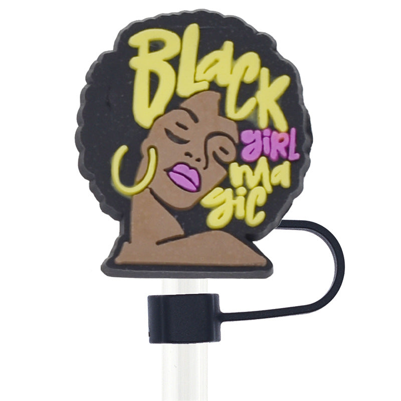 Wholesale Random 100pcs 10mm PVC Soft Straw Tube Cap ACC-SCR-RYY076