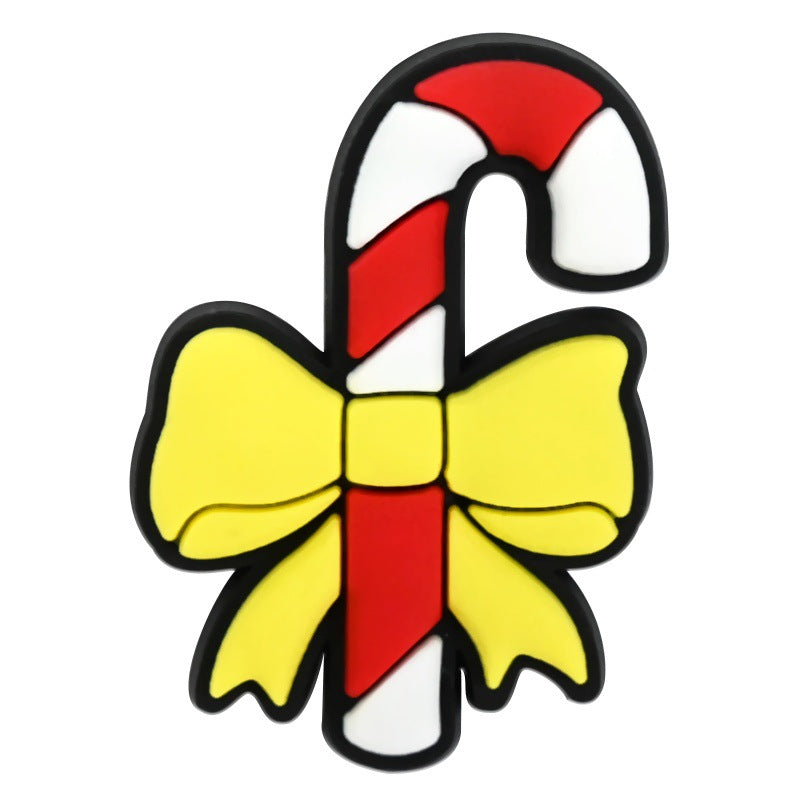 Wholesale   Random 100pcs Christmas  PVC Soft Rubber Shoe Buckle Decoration