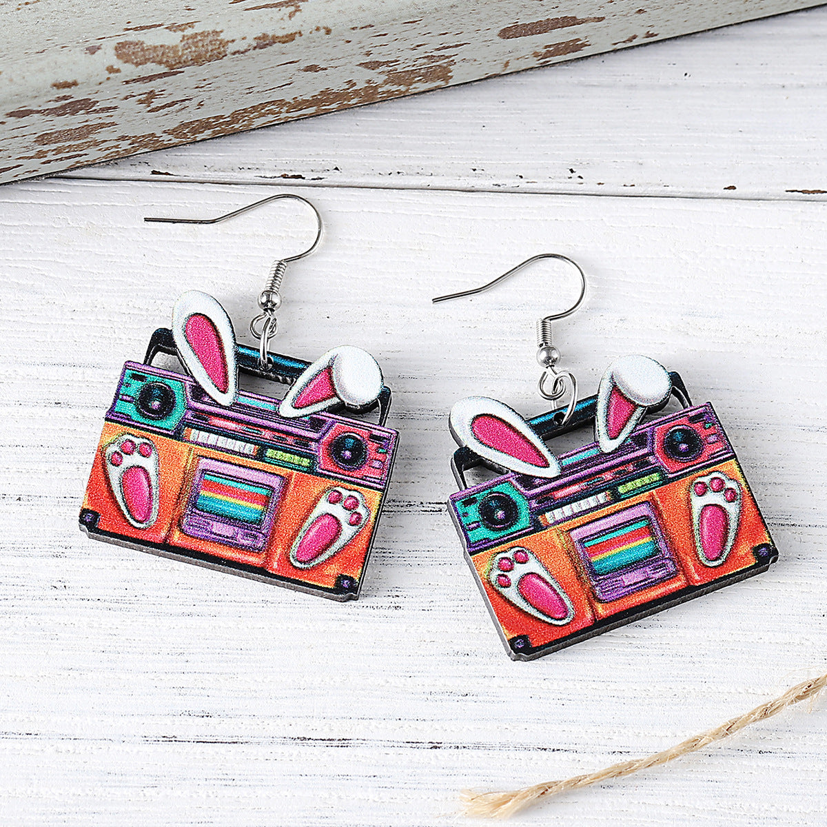 Wholesale Easter Bunny Recorder Pendant Earrings