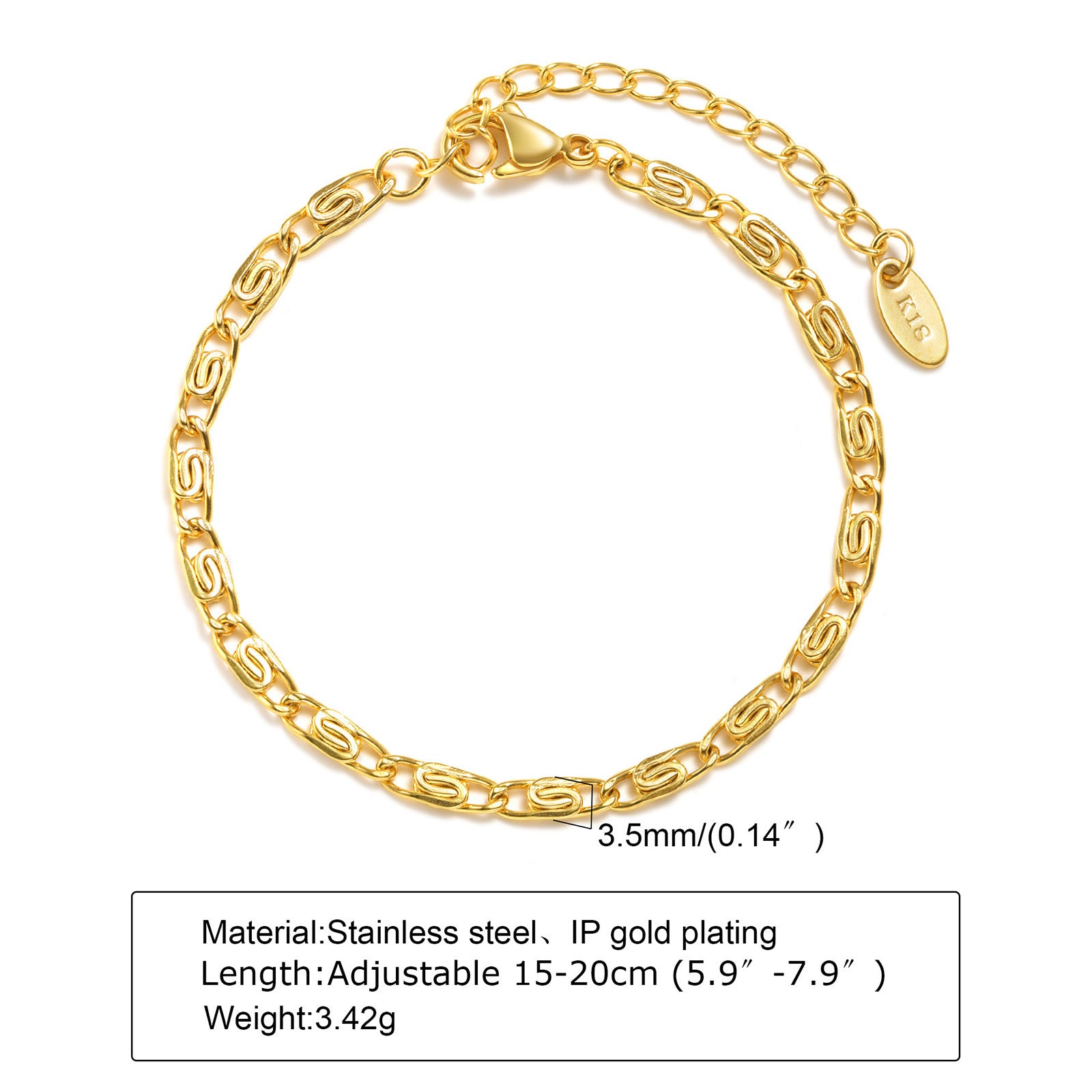 Wholesale Trendy Stainless Steel 18K Gold Tone Five Point Star Bracelet For Women Fashion Jewelry Accessory Gift And Boutique Resale
