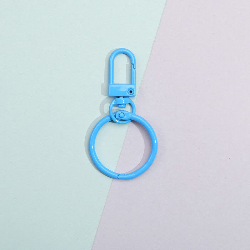 Wholesale 10pcs Colorful DIY Handmade Material Keychain Metal Accessories ACC-KC-QingMou005