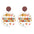 Wholesale Wooden printed school season grade text retro Bohemian autumn earrings