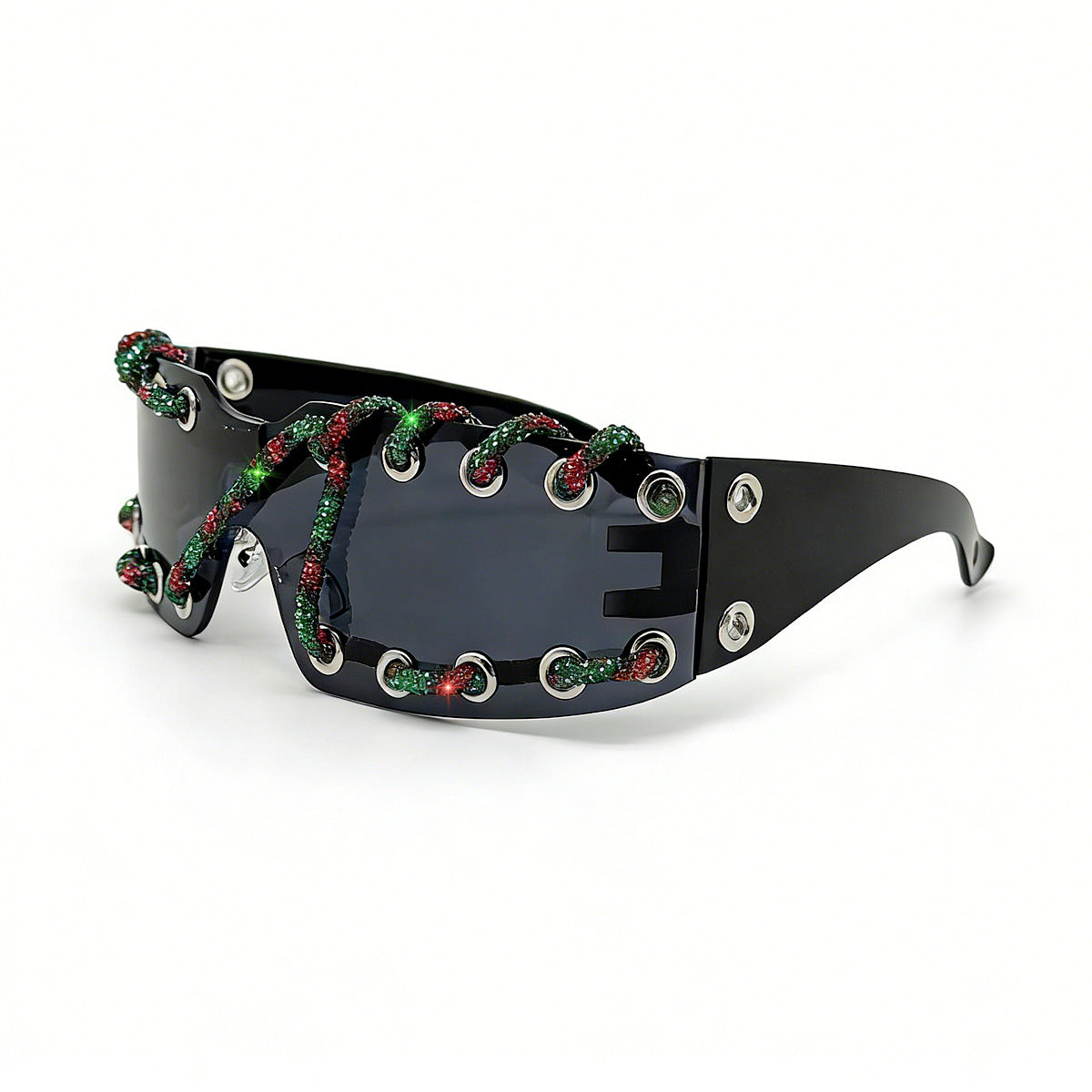 Wholesale Y2K Cyberpunk Rhinestone Sunglasses Fashion Accessory Boutique Resale