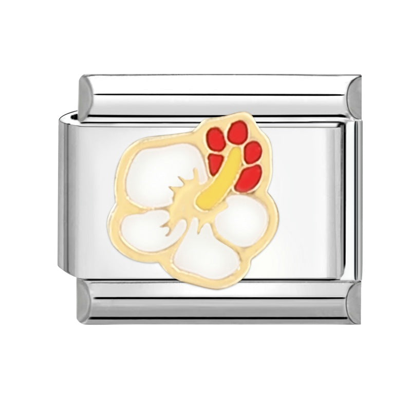 Wholesale Italian Charm Bracelet 9mm DIY Splicing Silver Creative Pattern Titanium Steel Composable Bracelet