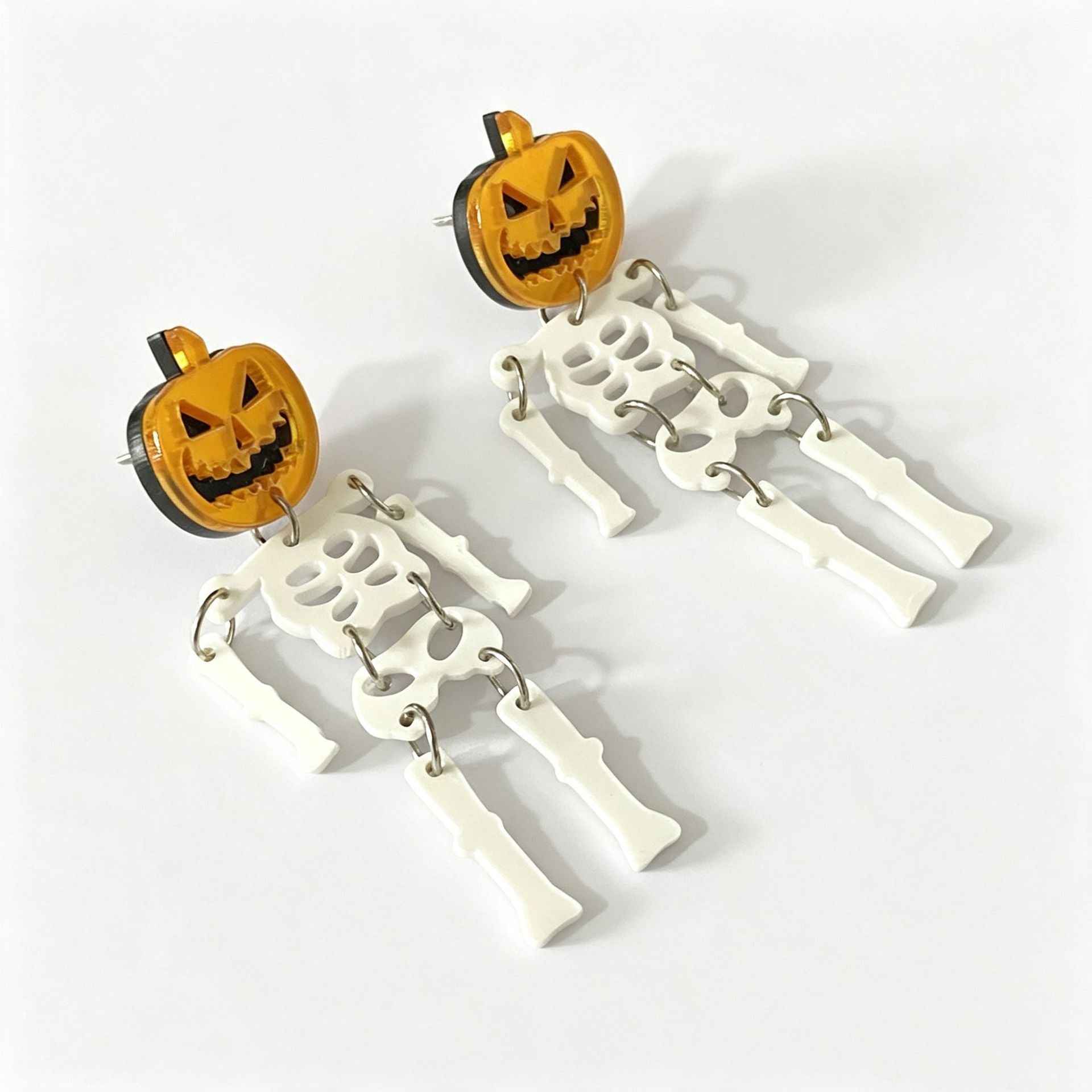 Wholesale  Pumpkin Skull Acrylic Earrings Fashion Party Jewelry Accessory