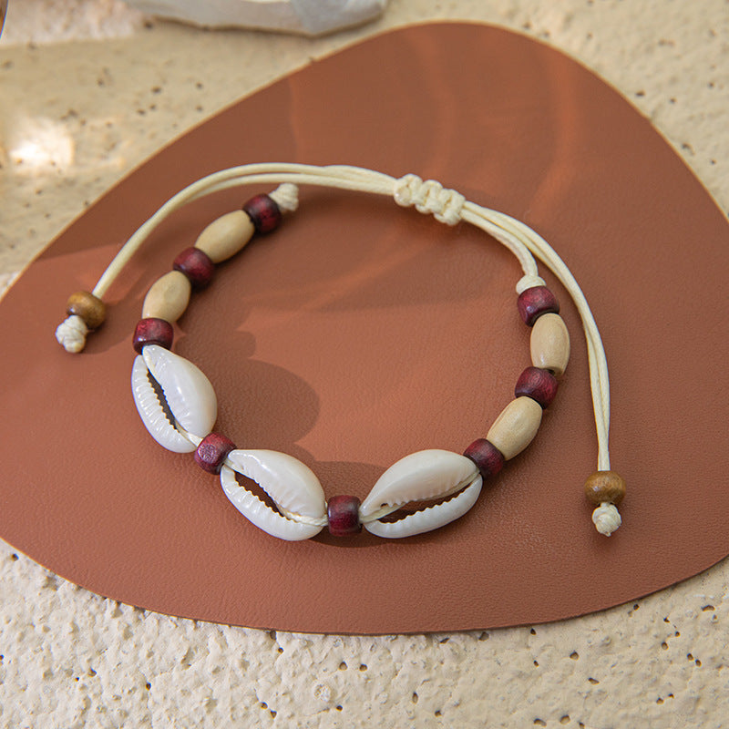 Wholesale Boho Style Shell Braided Natural Shell Hand Knotted Bracelet Rope Beaded Bracelets ACC-BT-Youl004