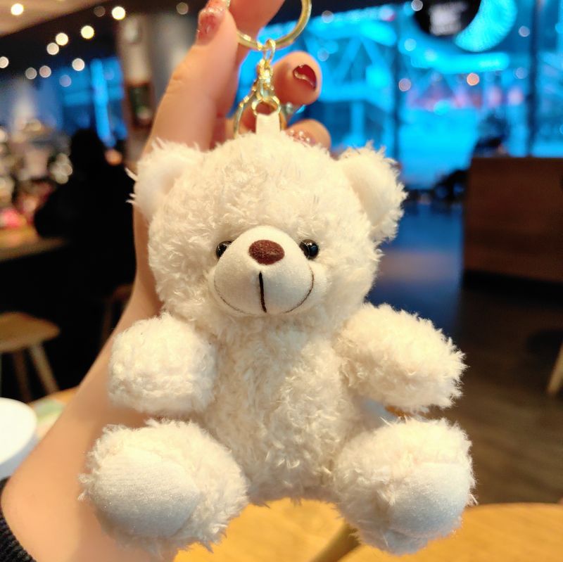 Wholesale Cute bear cartoon keychain plush doll car key chain